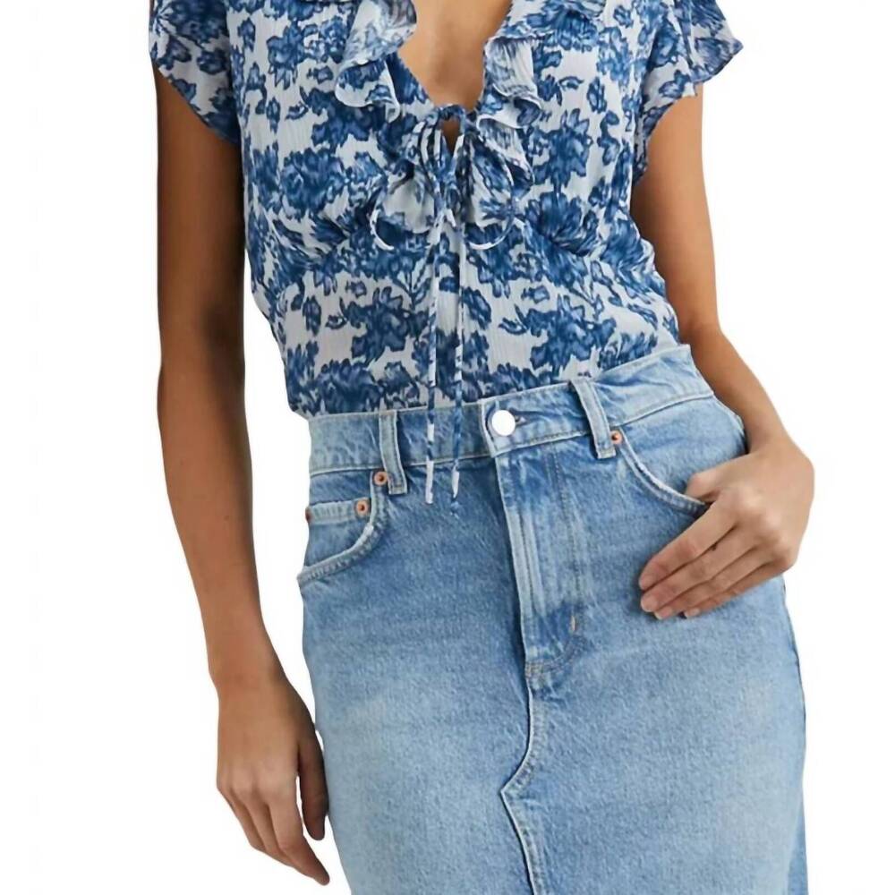 NEW RAILS carmine top in chambray floral - Picture 1 of 6